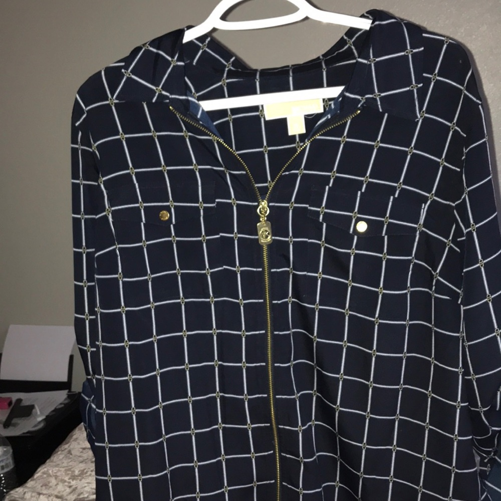 Michael Kors zip up blouse